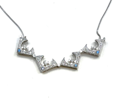Sterling Classic Jerusalem Cross Opening Magnetic Necklace
